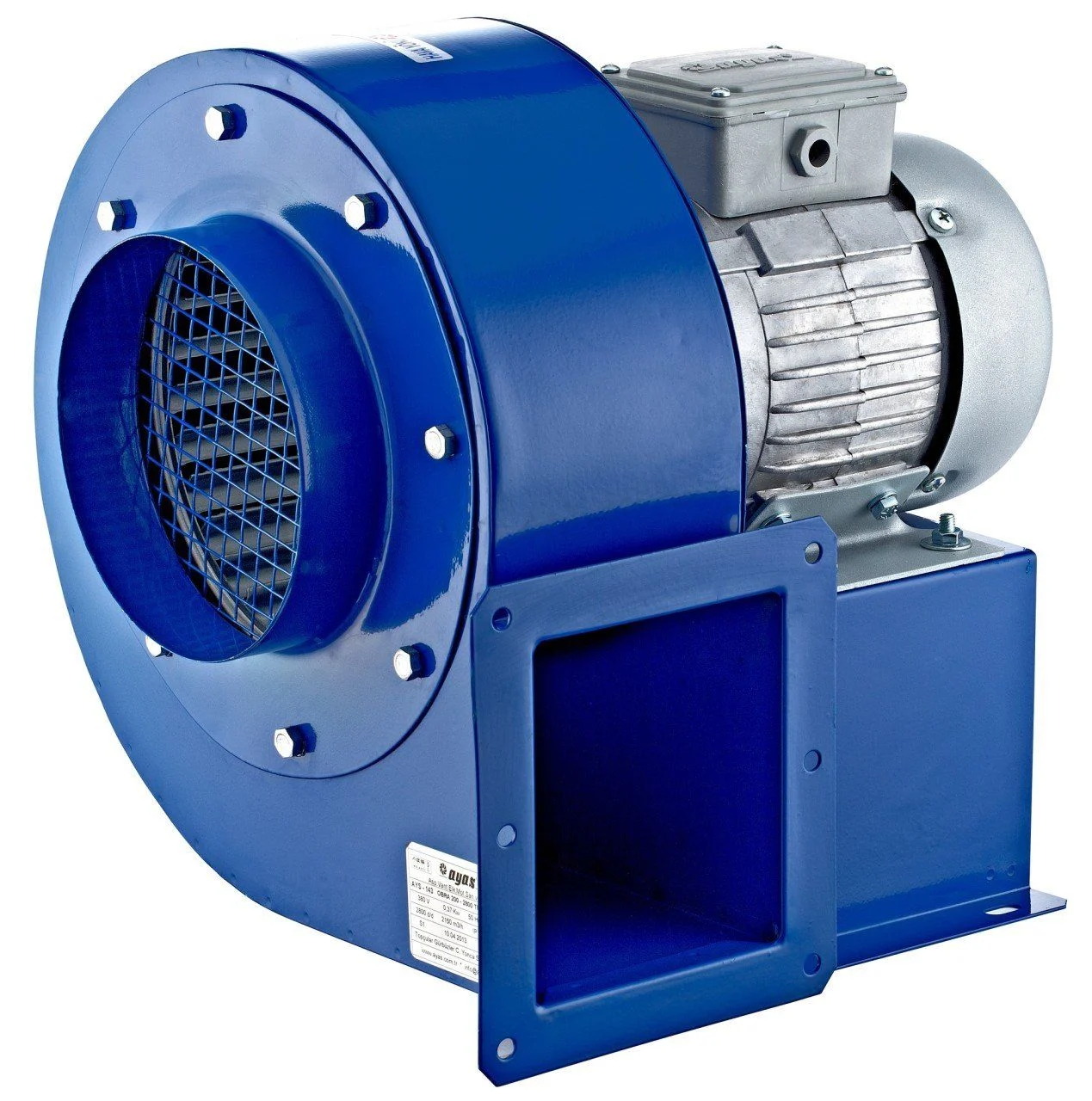 OBR-200 Tek Emişli Radyal Salyangoz Fan 1400 d/d 380 Volt Trifaze